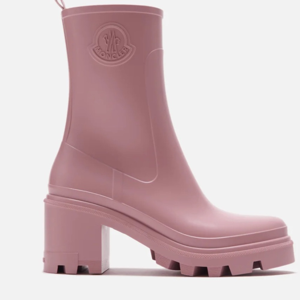 NWT Moncler Loftgrip Rain Boots Pink Sz 38